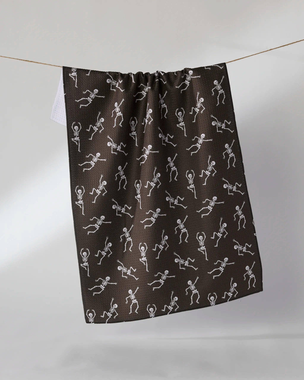 Bone Jamboree Geometry Kitchen Tea Towel Brown Halloween Decor 18 x 30