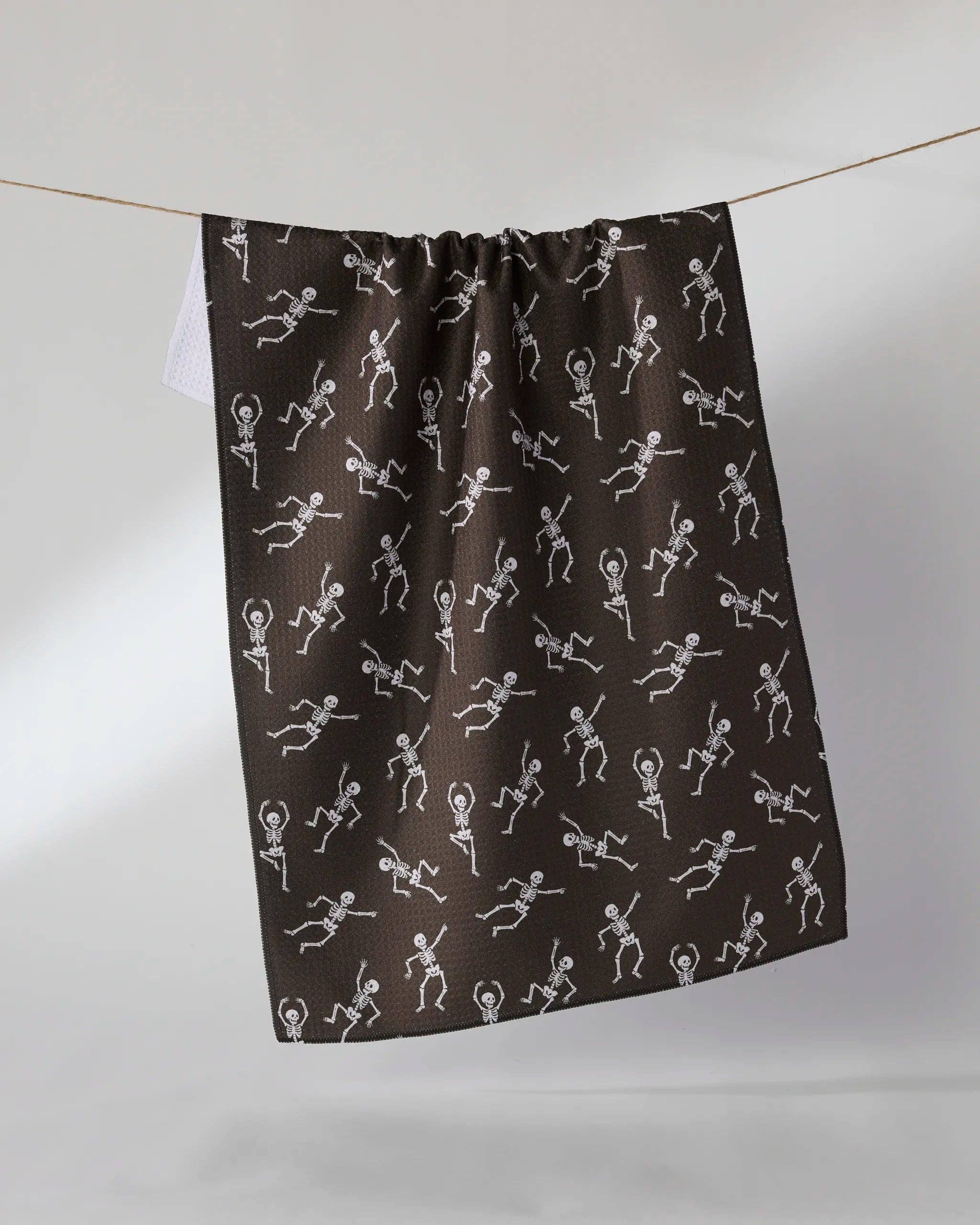 Bone Jamboree Geometry Kitchen Tea Towel Brown Halloween Decor 18 x 30