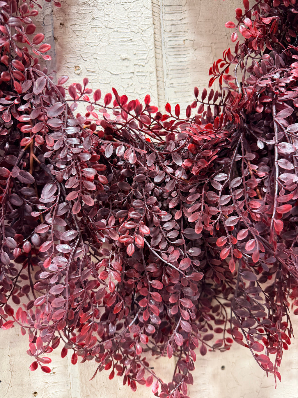 24” Deep Red Rita Rue Hanging Holiday Wreath Christmas