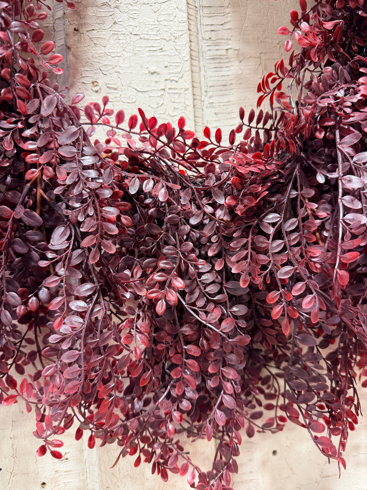 24” Deep Red Rita Rue Hanging Holiday Wreath Christmas