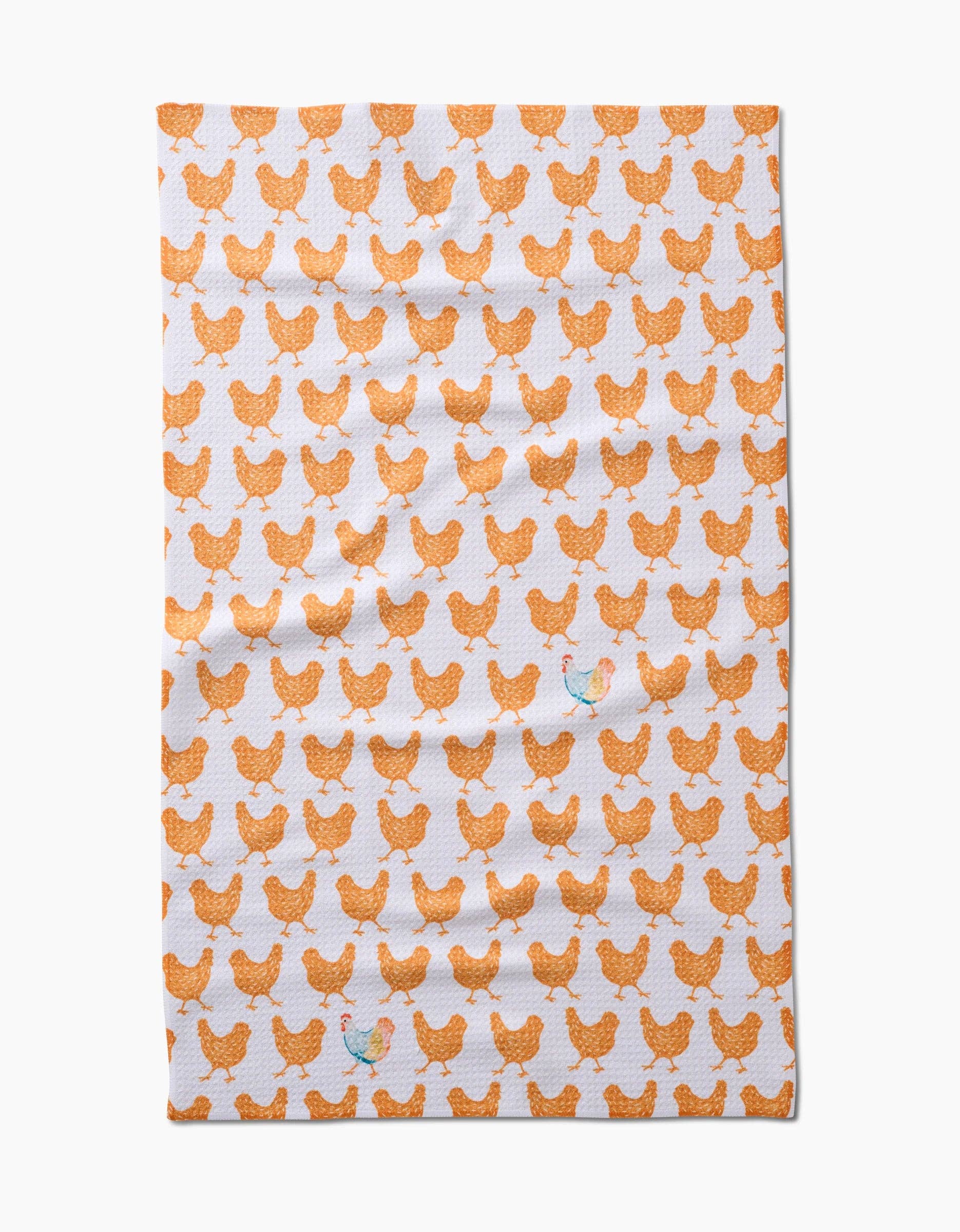Fun Spring Chicks Kitchen Tea Towel Geometry 18 x 30
