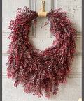 24” Deep Red Rita Rue Hanging Holiday Wreath Christmas