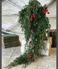 Emerald Falls Celebration Berry Greenery 24” Spray Faux Cedar Pick Christmas