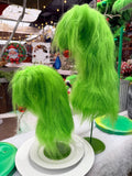 Whimsical Lime Green Grinchy Furry Christmas Trees Set of Two 12” & 19”
