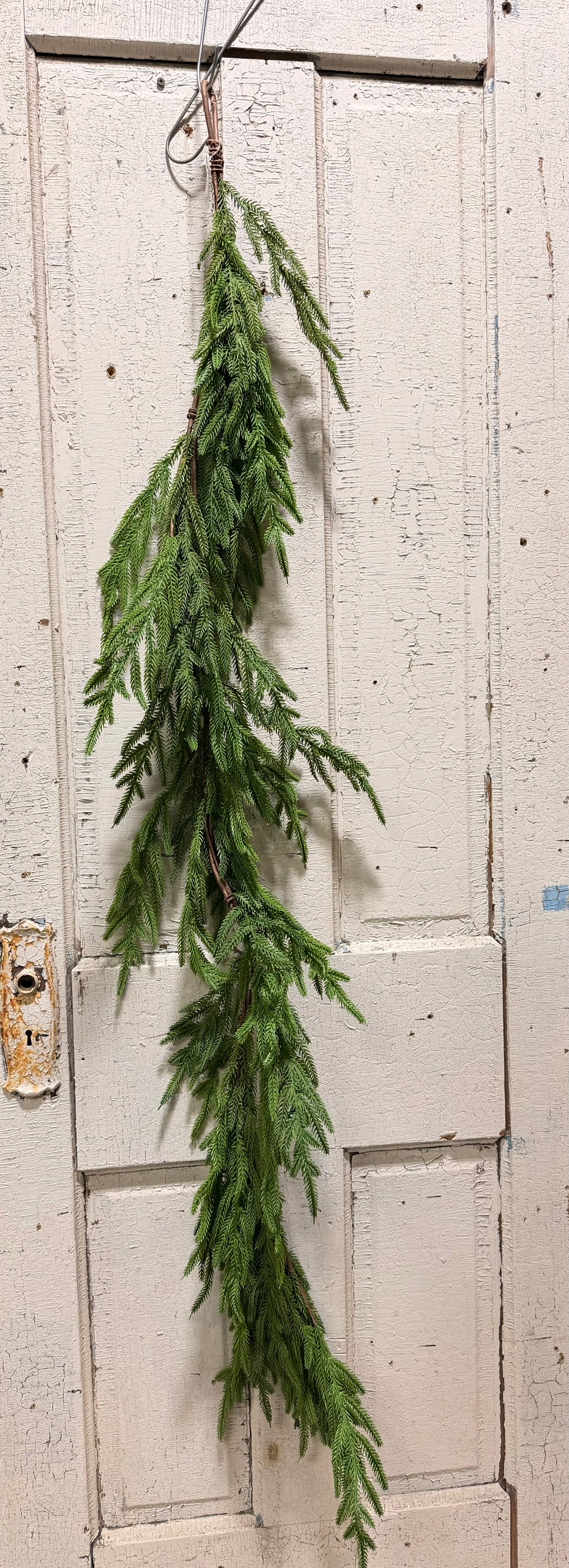 Norfolk Pine Garland 5’ Real Touch Faux Greenery Christmas Pine Holiday