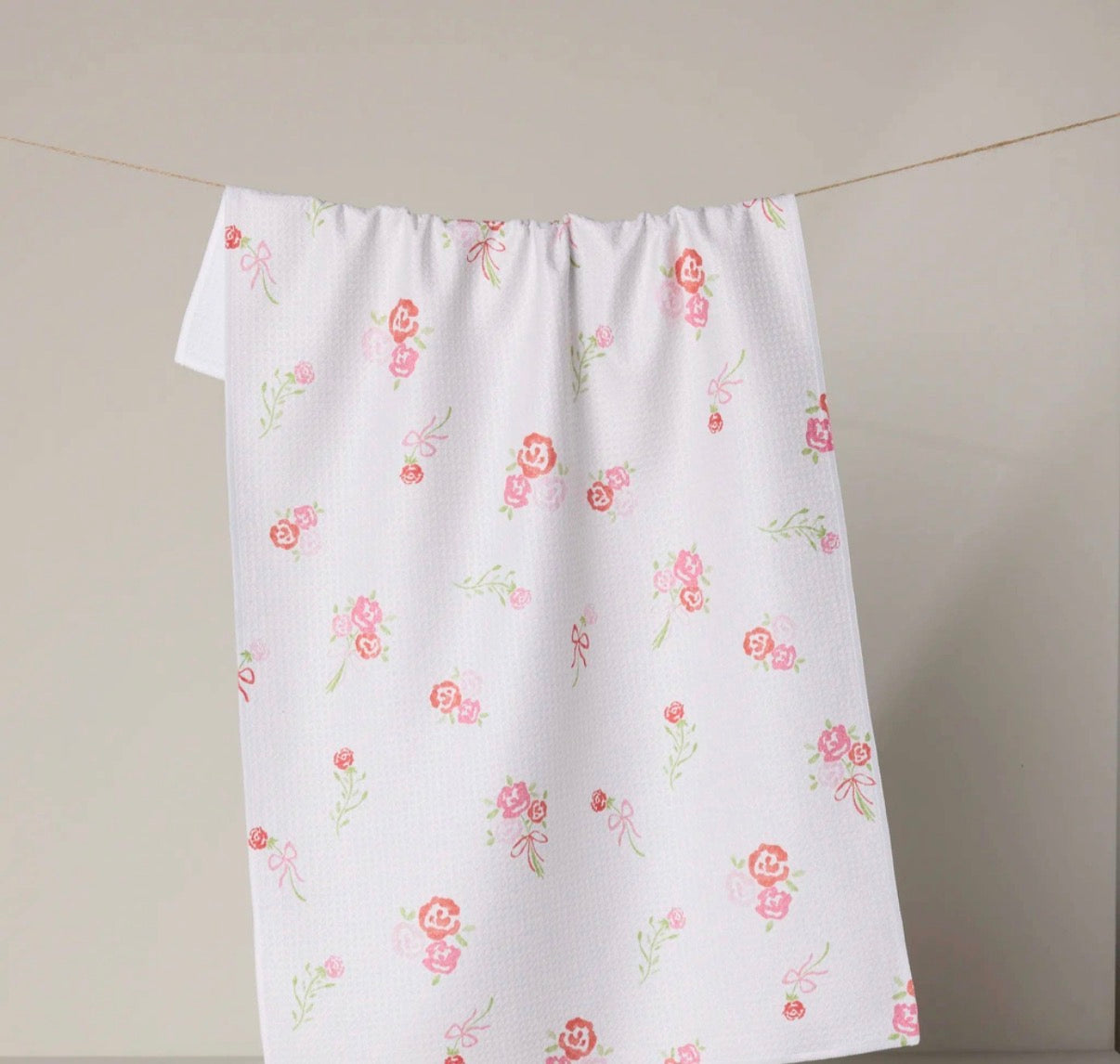 Geometry Kitchen Tea Towel – Rosy Cheeks Quick-Drying Microfiber
