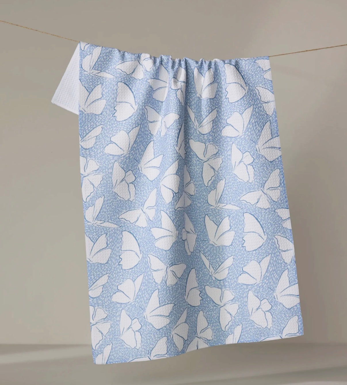 Geometry Kitchen Tea Towel – Fly Away Butterfly Quick-Drying Microfiber Dish Towel Eco-Friendly Kitchen Towel Butterfly Kitchen Décor Tea Towel