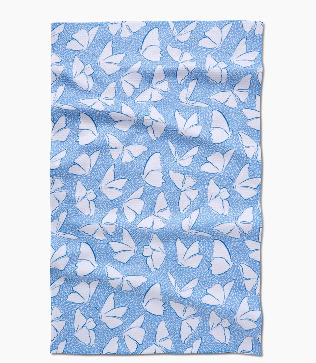 Geometry Kitchen Tea Towel – Fly Away Butterfly Quick-Drying Microfiber Dish Towel Eco-Friendly Kitchen Towel Butterfly Kitchen Décor Tea Towel