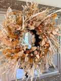 Autumn Acorn Eucalyptus 28” Wreath Neutral Boho Natural Fall Front Door