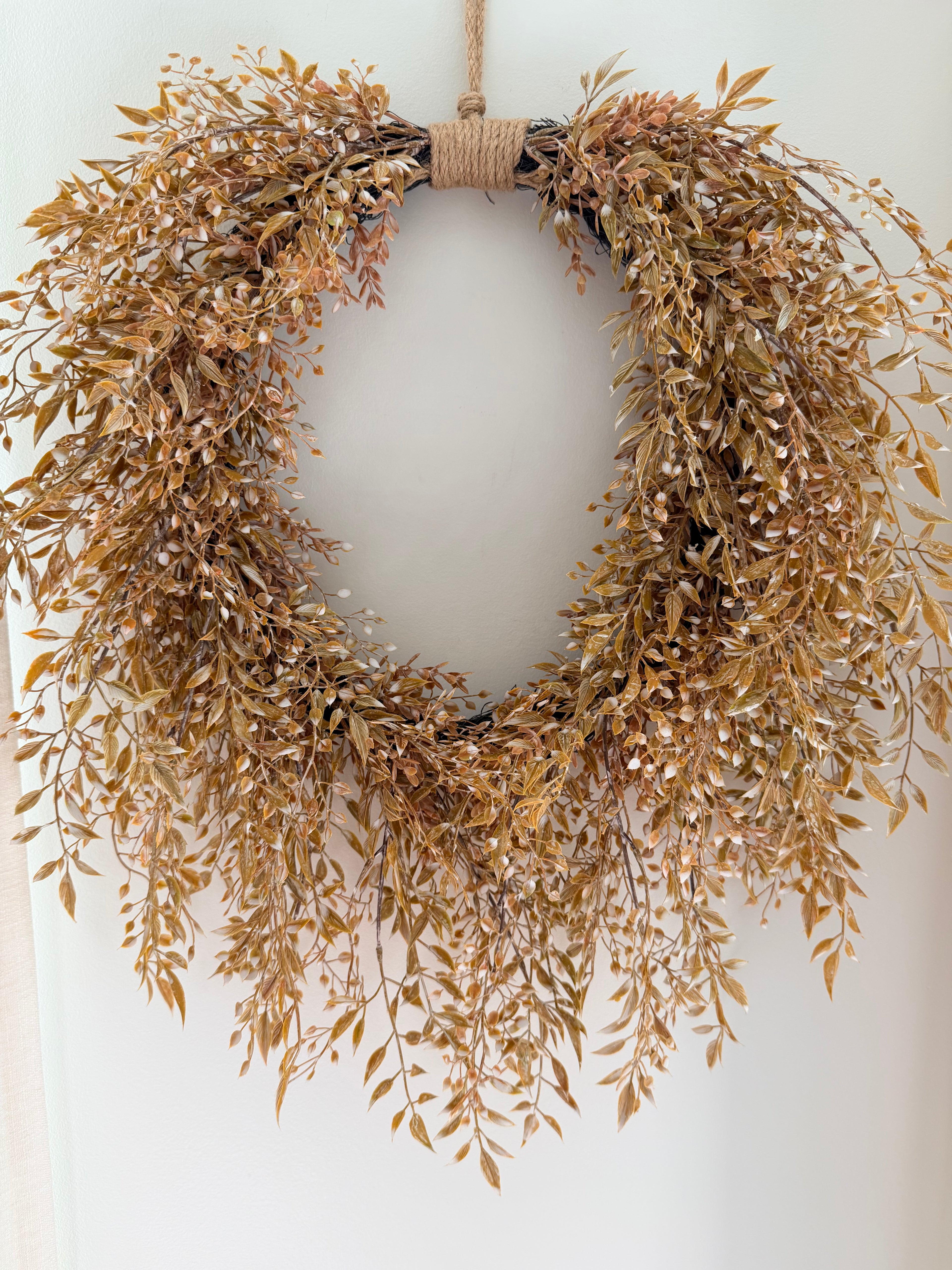 23.5” Fall Wreath Ambermist Sage Rustic Autumn Front Door