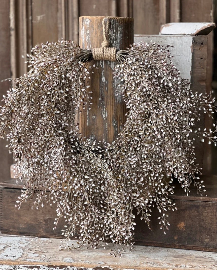 20” Neutral Rustic Fall Year Round Wreath Little Luna