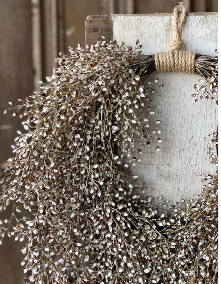 20” Neutral Rustic Fall Year Round Wreath Little Luna