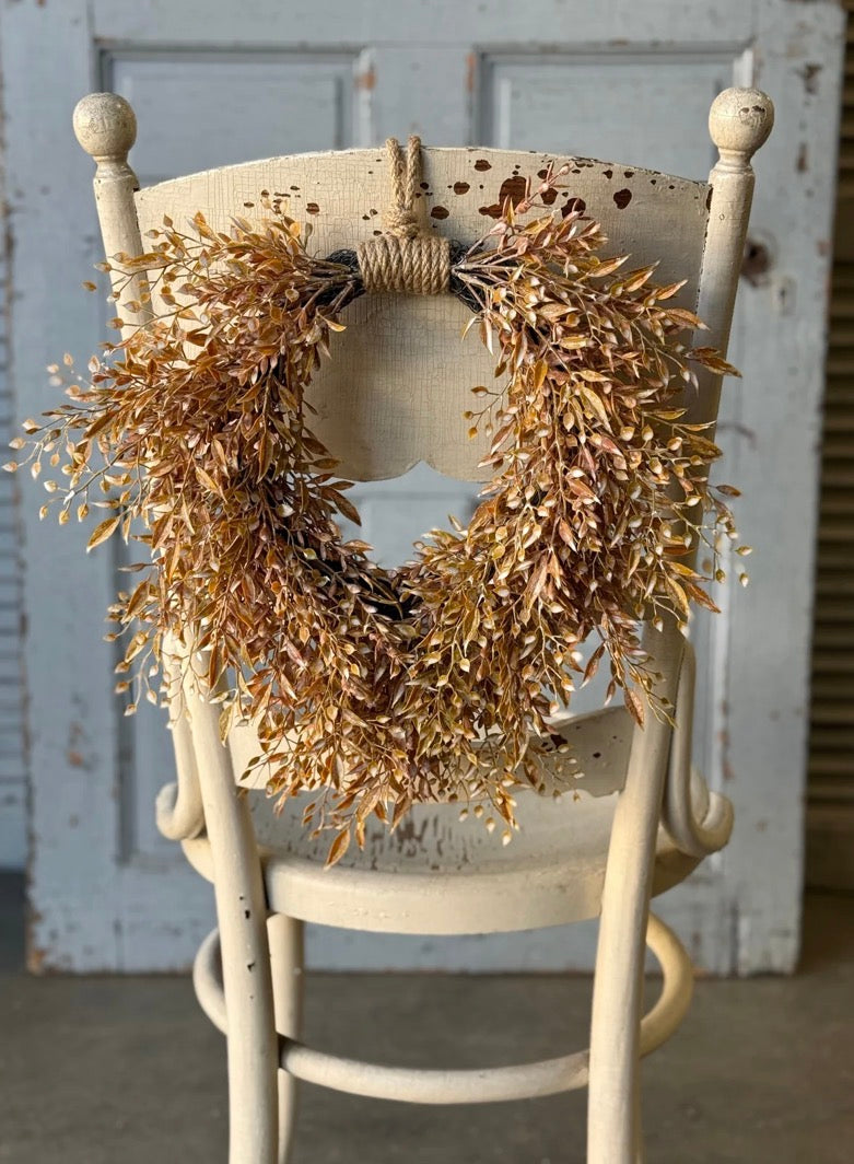 15” Ambermist Sage Fall Rustic Wreath Home Decor