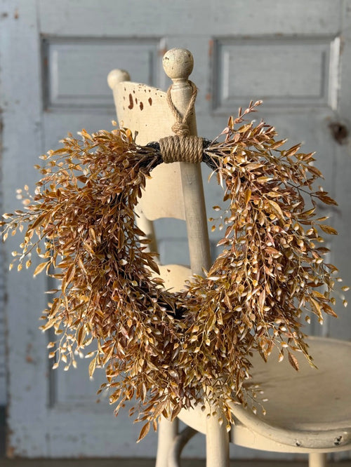 15” Ambermist Sage Fall Rustic Wreath Home Decor