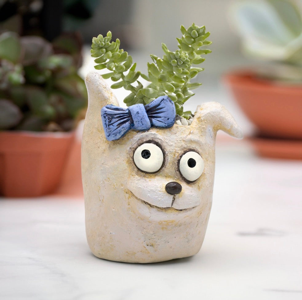 Stella The Dog Blobhouse Planter Succulent Air Plant 5” Tall Puppy