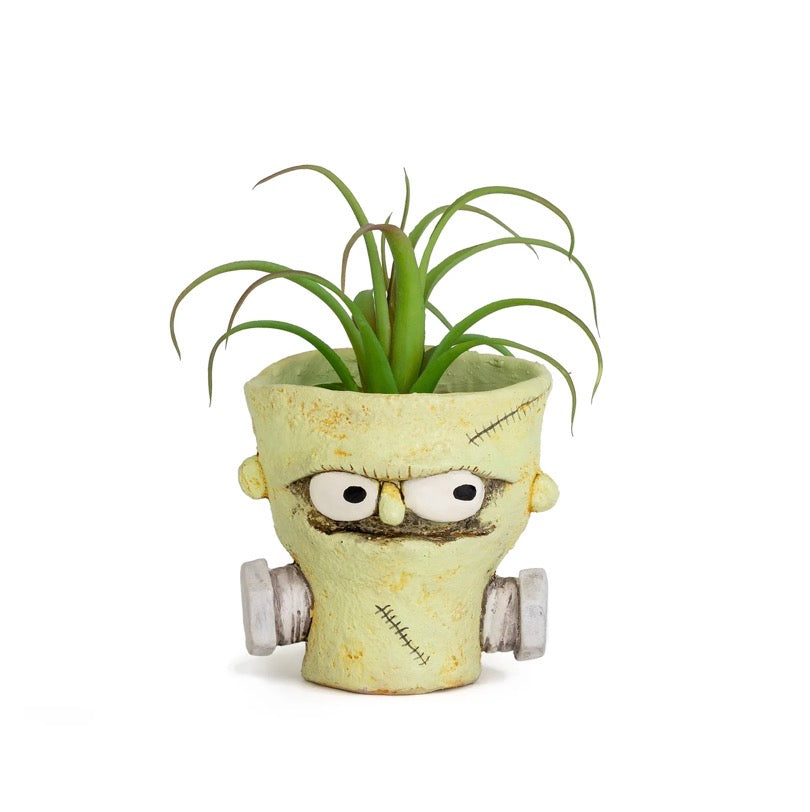 Bolt The Frankenstein Succulent Planter Blob House 3.5” Tall Halloween