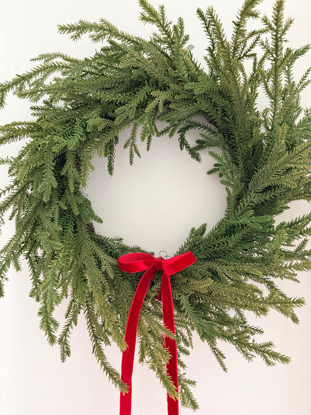 18” Norfolk Pine Wreath Real Touch Christmas Front Door Decor