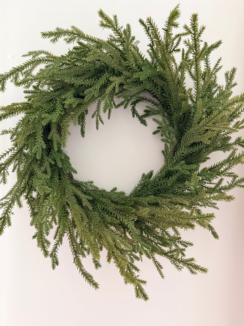 18” Norfolk Pine Wreath Real Touch Christmas Front Door Decor