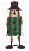 18” Tall Metal Scarecrow Tin Can Tabletop Figure Rustic Fall Decor