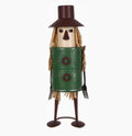 Small 12.5” Metal Scarecrow Tin Can Tabletop Figure Rustic Fall Decor