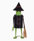 Small 12.5” Metal Witch Tin Can Tabletop Figure Rustic Fall Decor Halloween