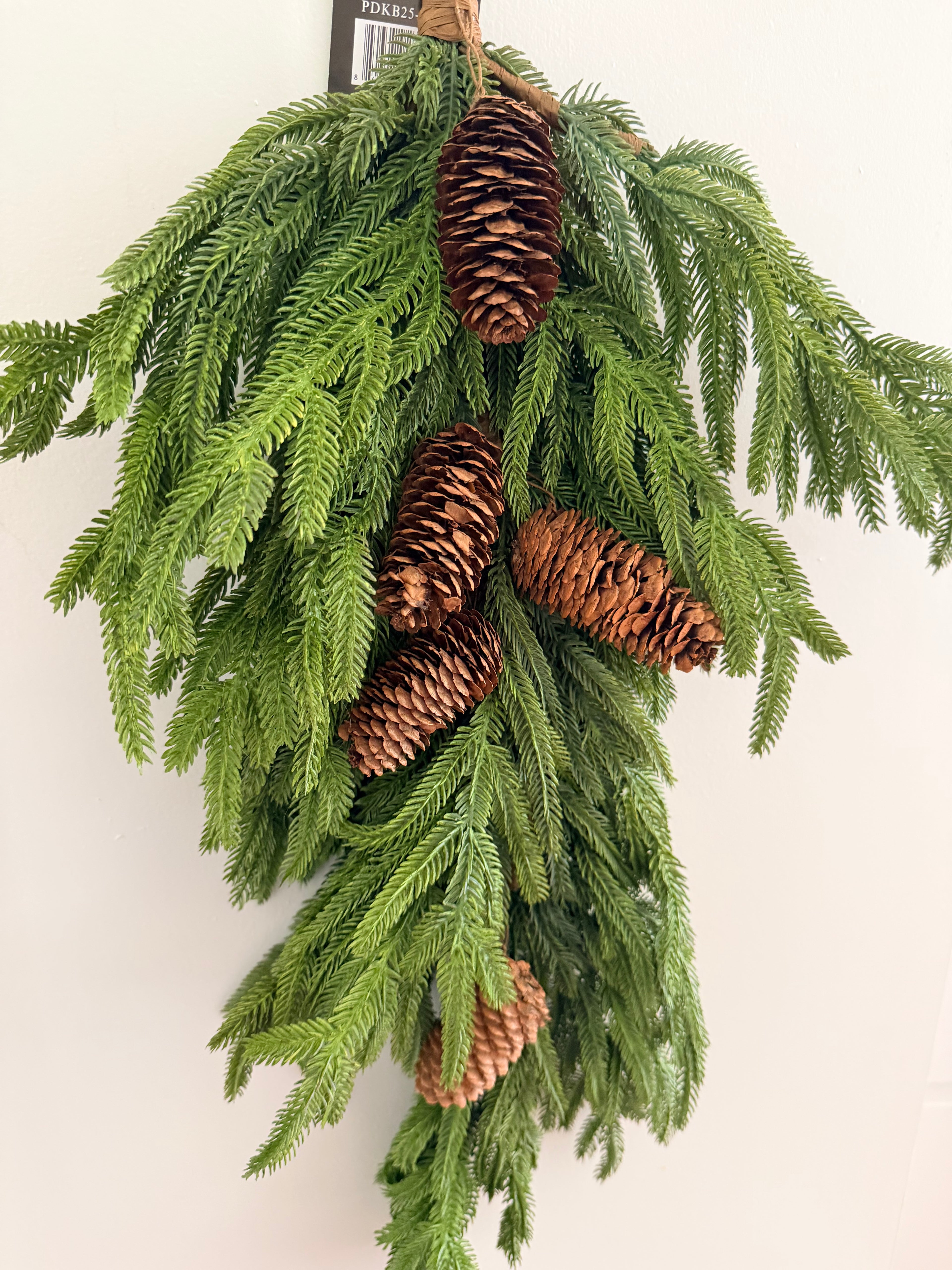 Norfolk Pine Swag 30” Real Touch Christmas Faux Greenery Decor
