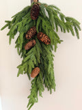 Norfolk Pine Swag 30” Real Touch Christmas Faux Greenery Decor