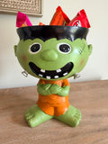 Frankenstein Candy Bowl 8” Tall Halloween Decor Statue Figure Spooky Cute