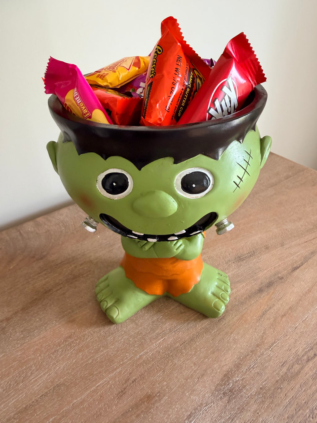 Frankenstein Candy Bowl 8” Tall Halloween Decor Statue Figure Spooky Cute