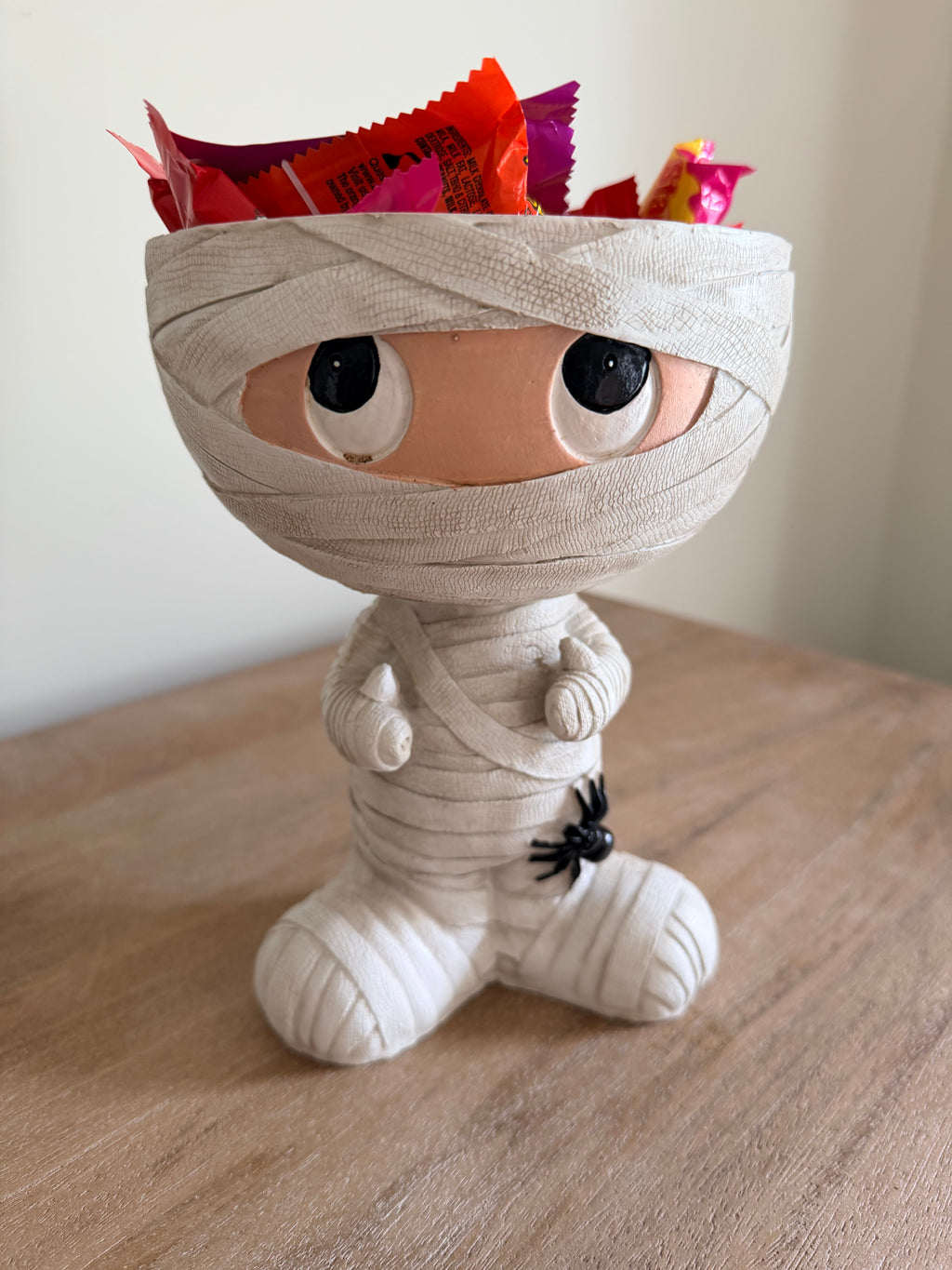 Mummy Candy Bowl 8” Tall Halloween Decor Statue Figure