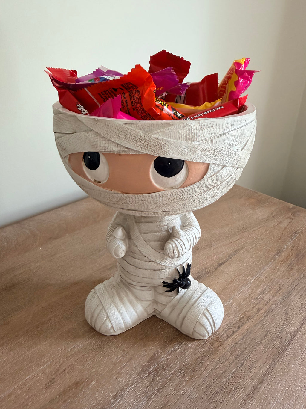 Mummy Candy Bowl 8” Tall Halloween Decor Statue Figure