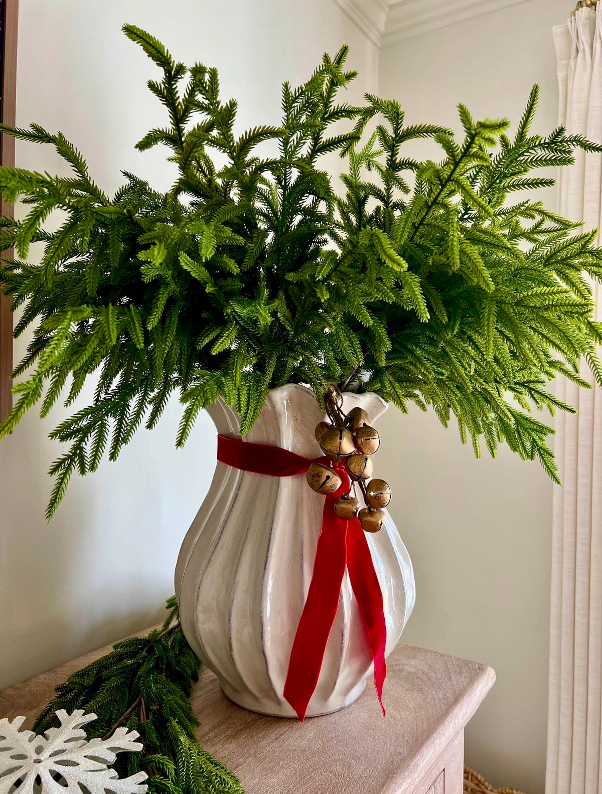 Norfolk Pine 30” Faux Stems Real Touch Christmas Decor Greenery Branches