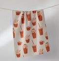 Geometry Kitchen Tea Towel Spice Season Autumn Fall Latte