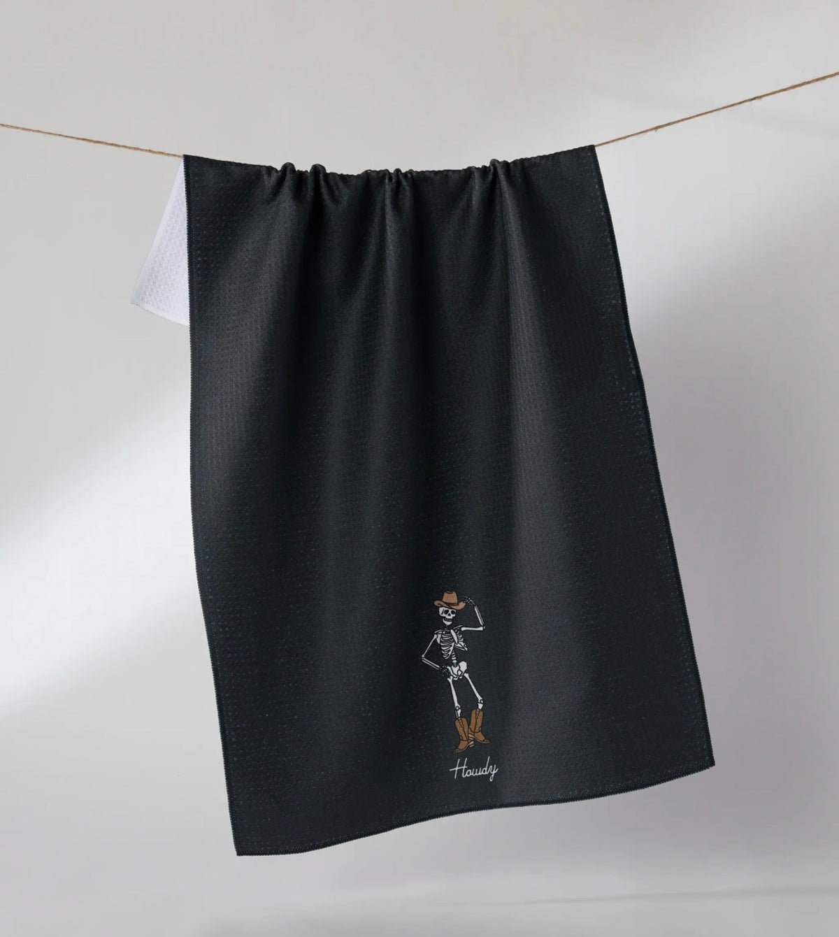 Geometry Kitchen Tea Towel Skeleton Howdy Cassondra Western Halloween Absorbent