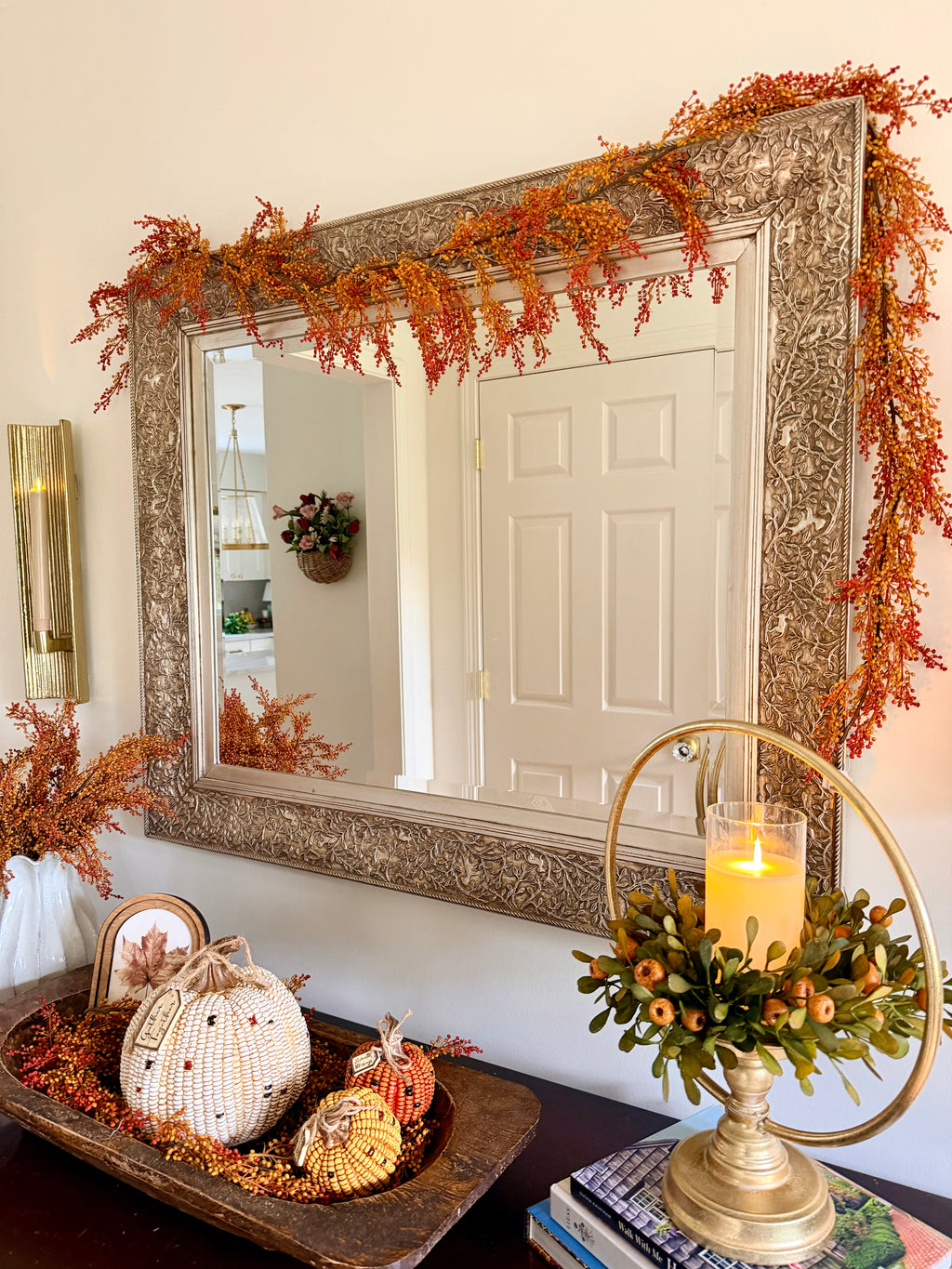 Torchlight Berries 6’ Fall Garland Autumn Primitive Farmhouse Home Decor