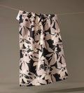 Geometry Kitchen Tea Towel Tawny Black Gray Modern Floral Print