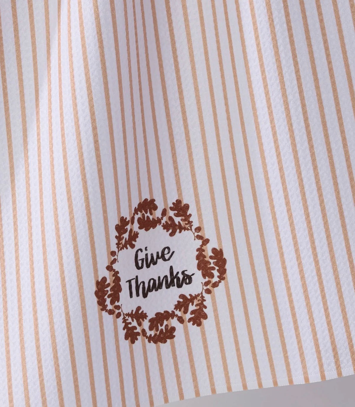 Geometry Give Thanks Kitchen Tea Towel Stripe Thanksgiving Fall Farmhouse