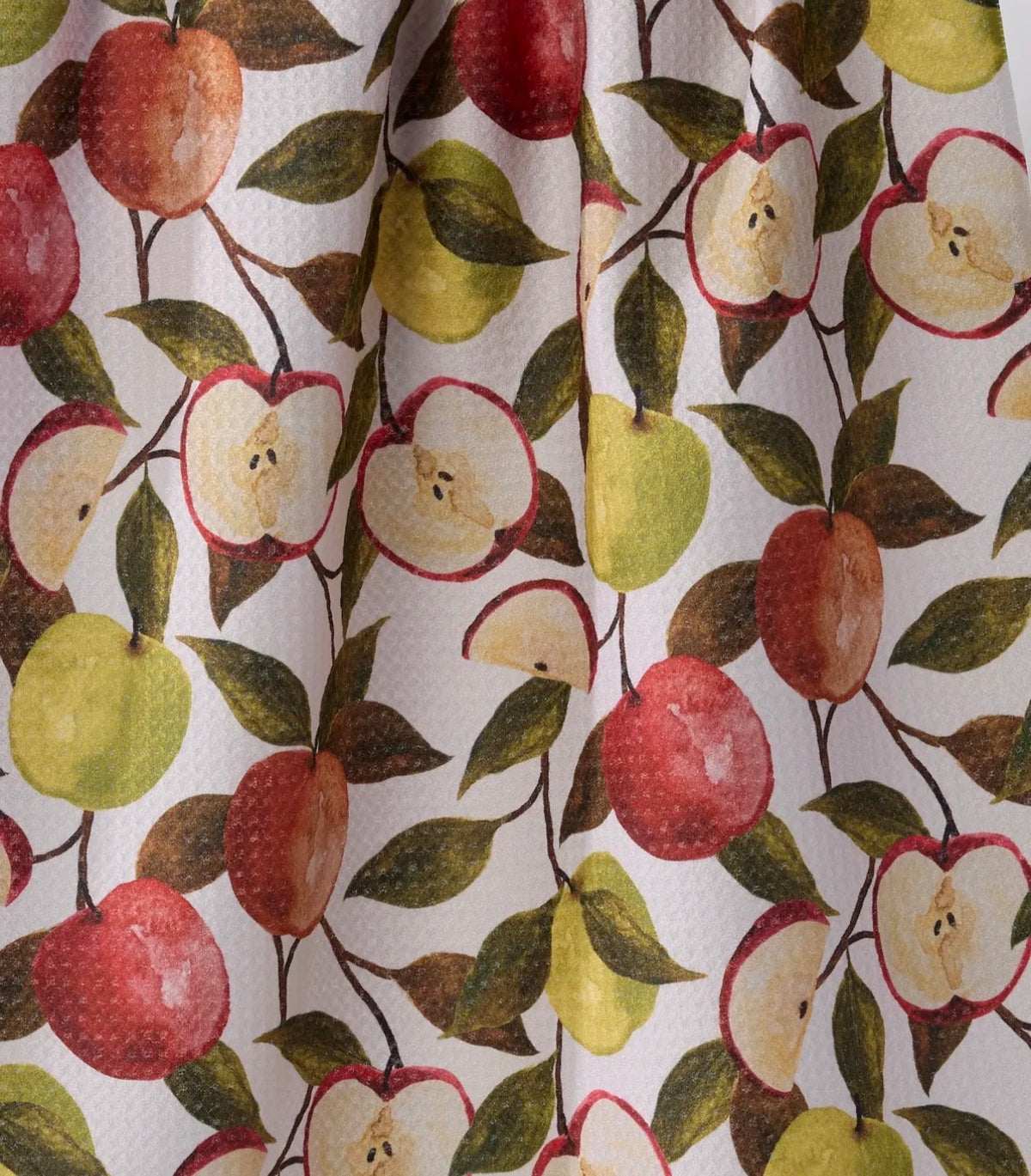 Geometry Honey Crisp Watercolor Apple Orchard Kitchen Tea Towel Autumn Farmhouse