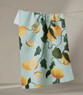 Geometry Amalfi Lemons Kitchen Tea Towel Vintage Botanical Citrus Print