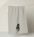 Geometry Run Free Horse Stripe Print Kitchen Tea Towel Equestrian Western Decor