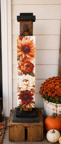Sunflower Botanical Floral Hanging Porch Sign Art Fall Autumn Decor