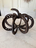 Rustic Metal Horseshoe Pumpkin 9” Figure Iron Harvest Tabletop Decor