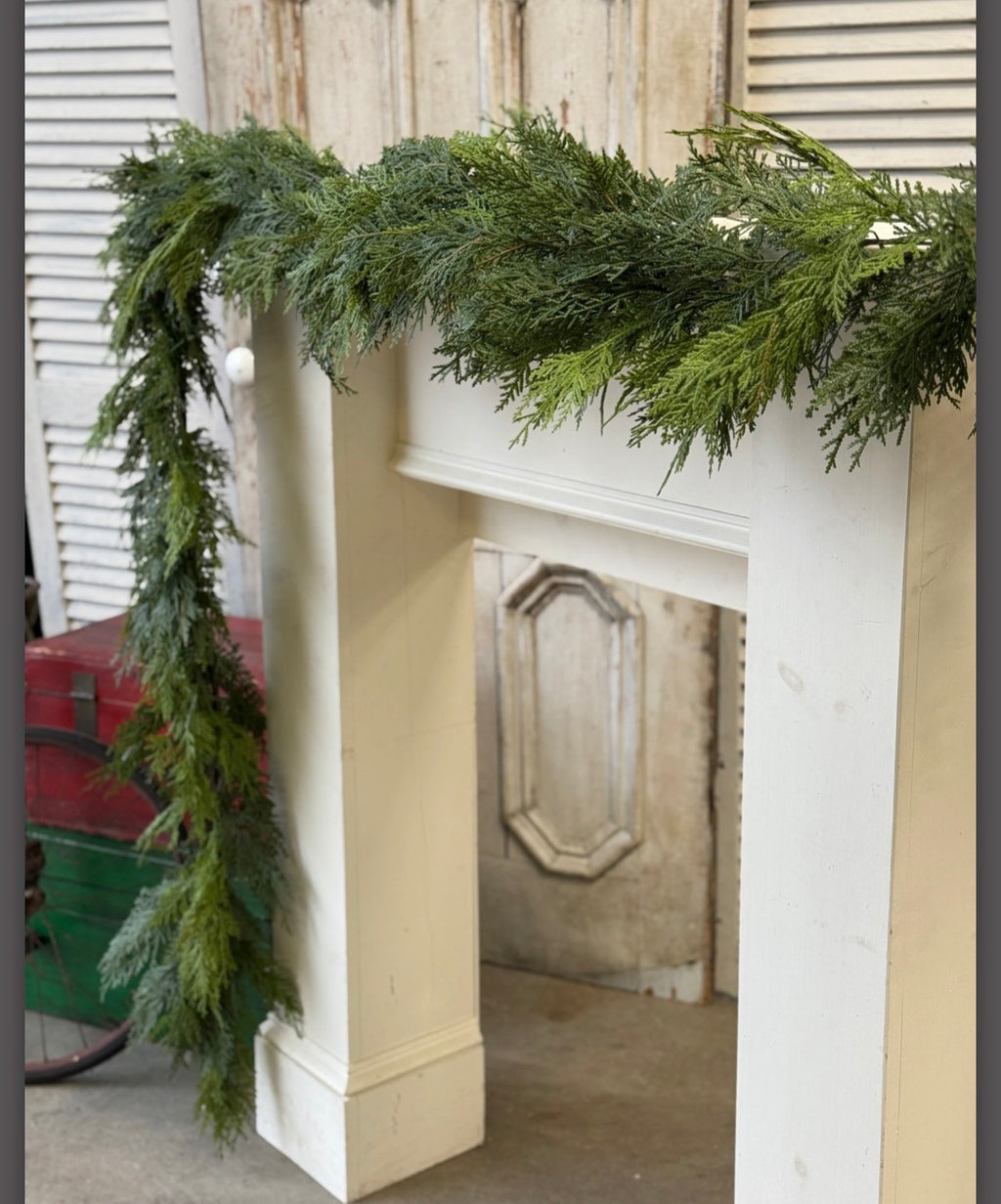 Stillwood Greens 9’ Real Touch Faux Cedar Garland Christmas Holiday Decor