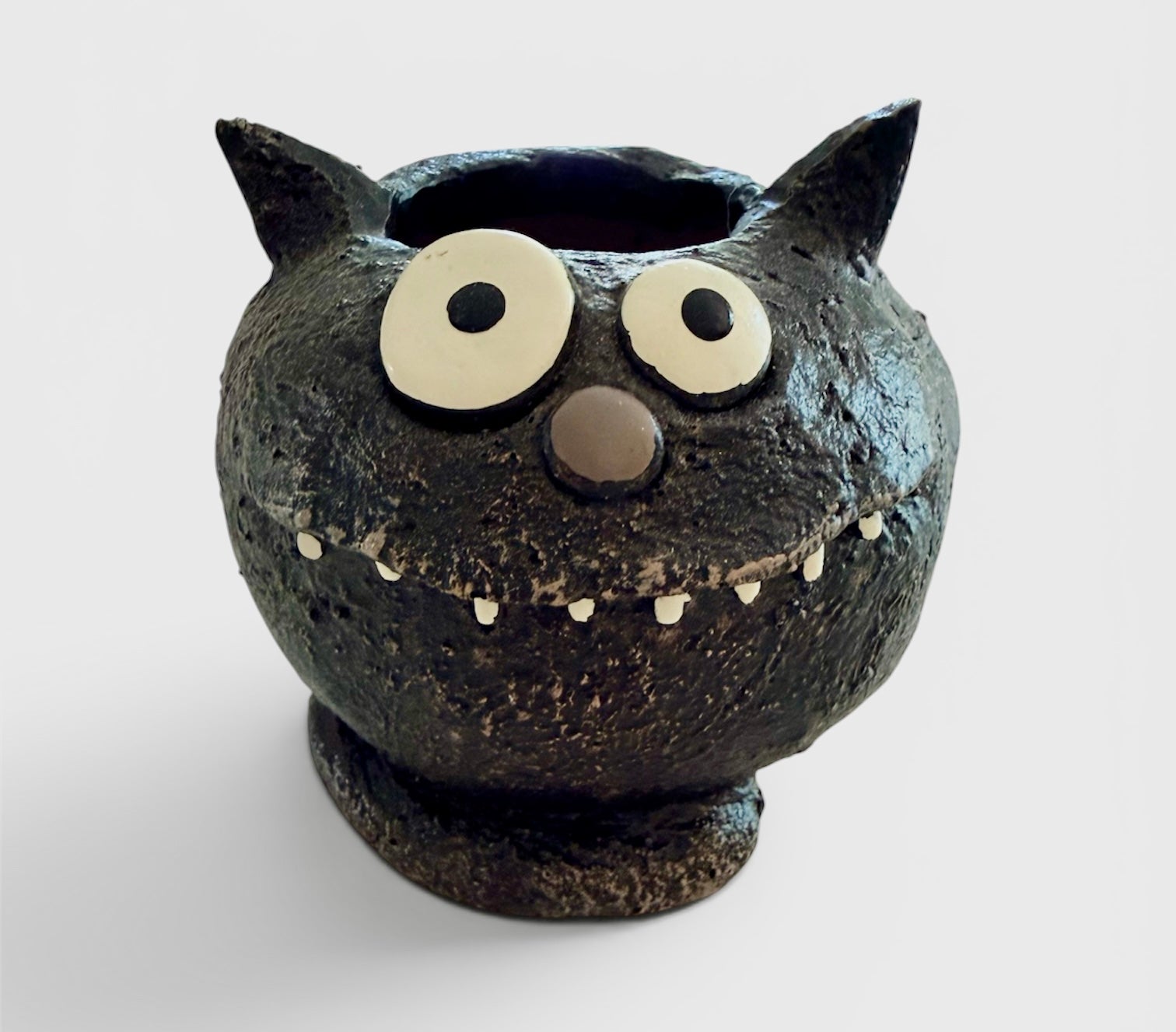 Reggie The Black Cat Blobhouse Planter