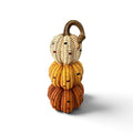 Stacked Indian Corn Pumpkin Decor 11” Tall Tiered Figure Fall