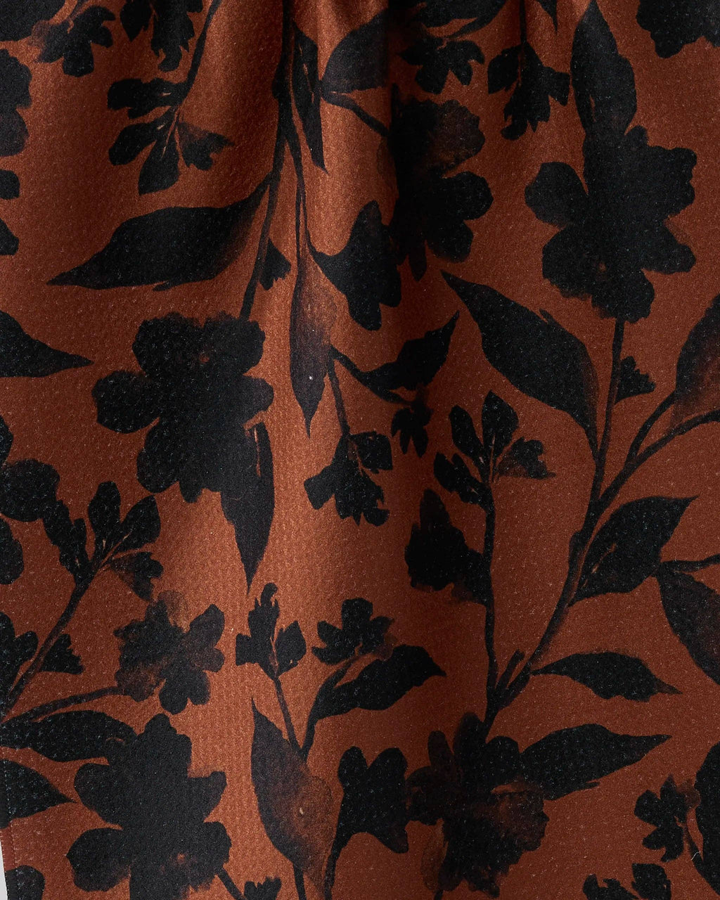 Hallowell Kitchen Tea Towel Geometry Rust Black Floral Silhouette 18 x 30